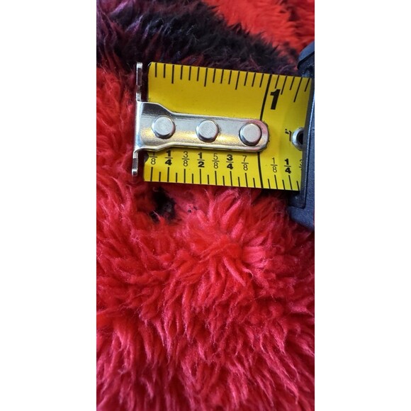 Y2K Baby Phat Red & Black Fuzzy Monogram Cat Hoodie Med  2000s Hole** - Picture 8 of 8